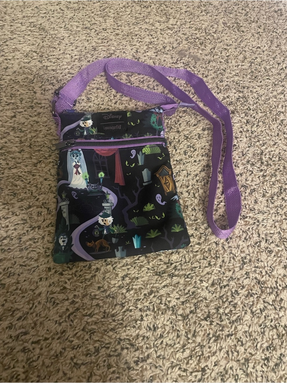 Loungefly Disney Haunted Mansion Passport  Small Bag Strap